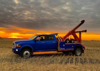 Dodge 5500 field sunset